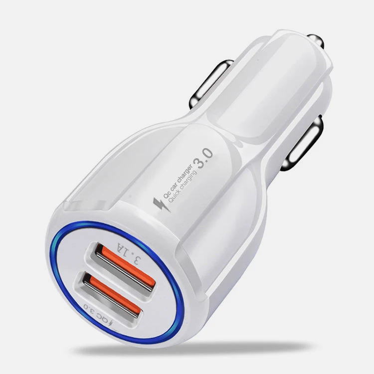 Shenzhen Factory Mini 28w Car Usb Charger For Mobile Phone 6A Quick Charge Qc 3.0 Usb Car Charger