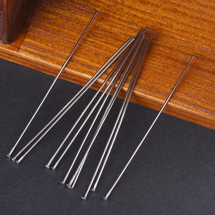 Stainless Steel Figure 9 Needle 0.7mm Flat Head T Needle DIY String Bead Material Accessories (100 Pcs/1 Pack)