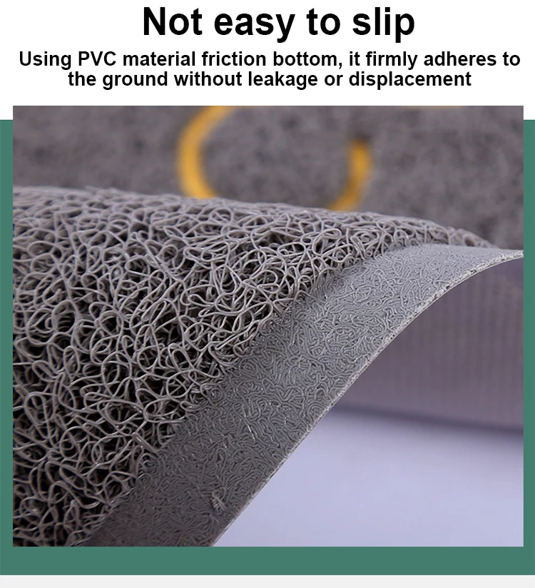 Modern polyester pvc washable store shop floor large welcome external entrance door mats