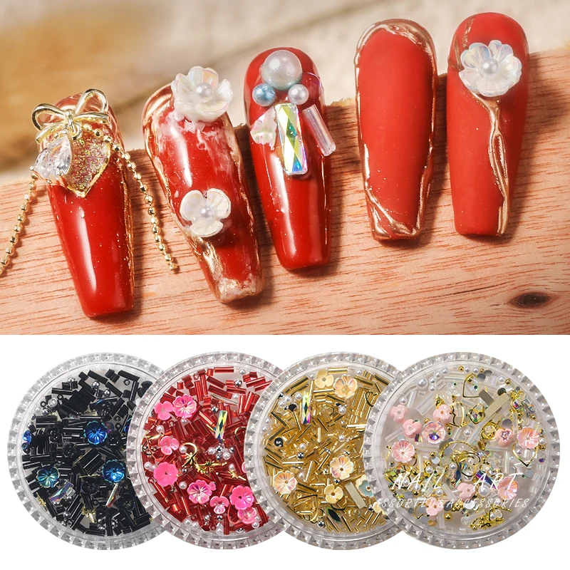 Jewelry Decorations Resin Flowers Nail Decoration Kit Diy Acrylic Nail Ornaments 3d Butterfly Nail Art Charms