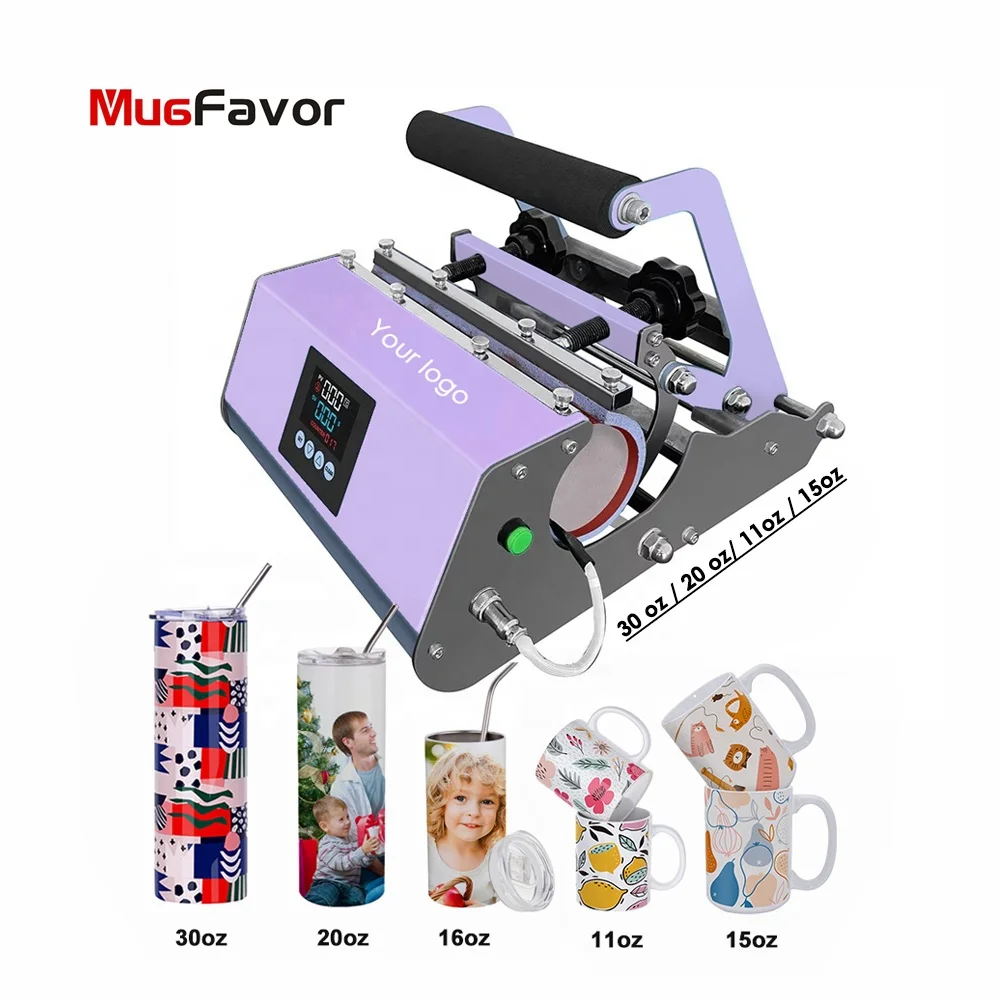 Сублимационный стакан MugFavor, термопресс, тонкий стакан, пресс-машина, горячая распродажа, OEM пользовательский стакан, пресс 20 унций 30 унций