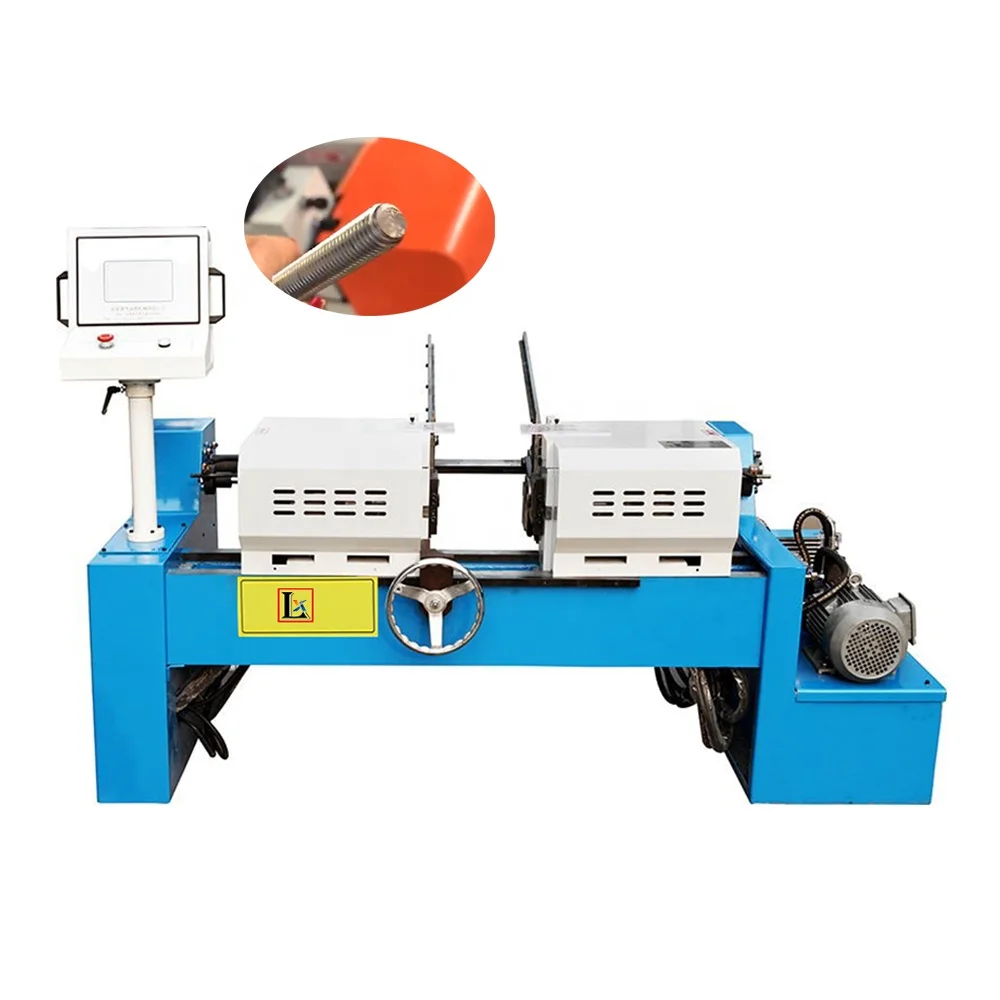 China suppliers automatic long steel threaded rod double end chamfering machine