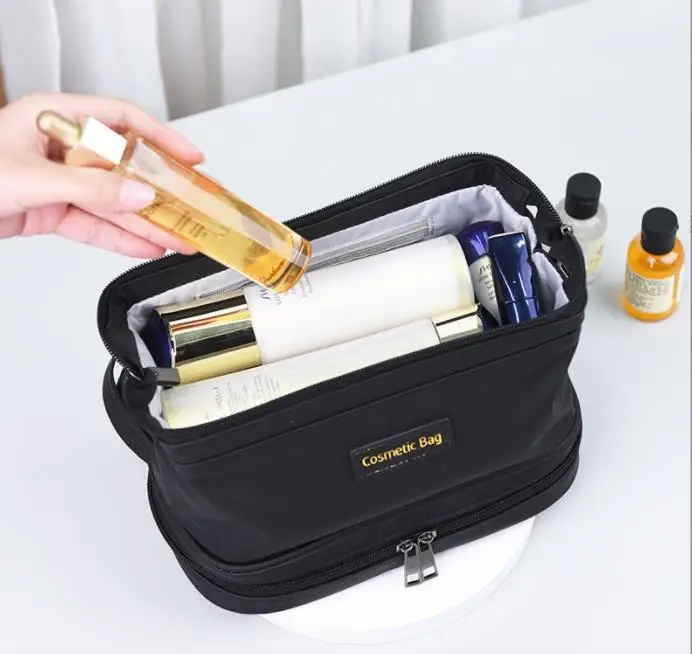 2023 wholesale fashion organizer makeup toiletry bag travel cosmetic bags, woman travel cosmetic bag leather pouch waterproof