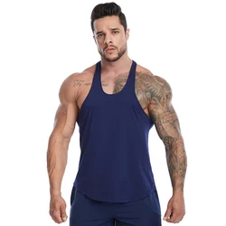 Professional factory custom logo 100% pure cotton lightweight breathable fitness gym men tank tops with great price