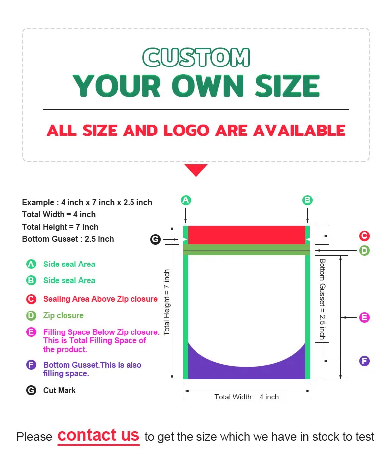 Custom Printed Disposable Plastic Pe Nut Food Sachet 3 Side Seal Bags Vanilla Pods Packaging Sachet Ziplock Bag