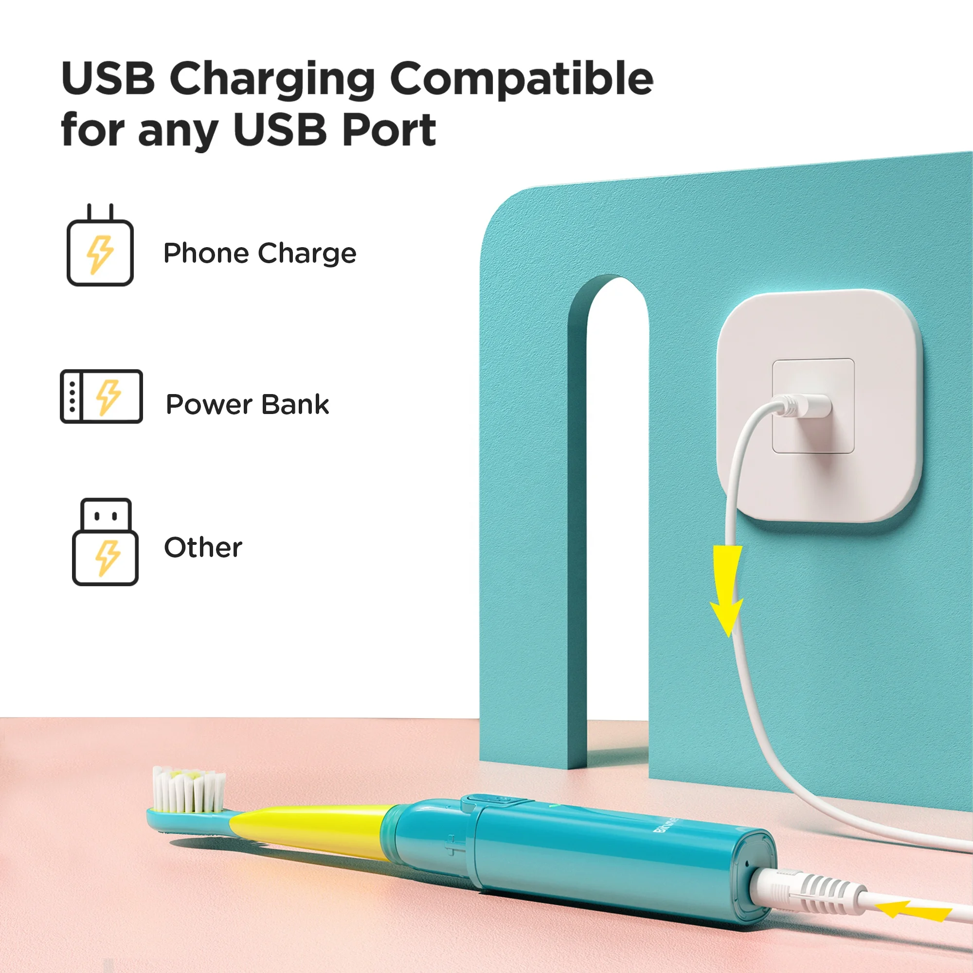 Bitvae BV 2001 оптовая продажа товаров лидер продаж Детская электрическая зубная щетка для детей