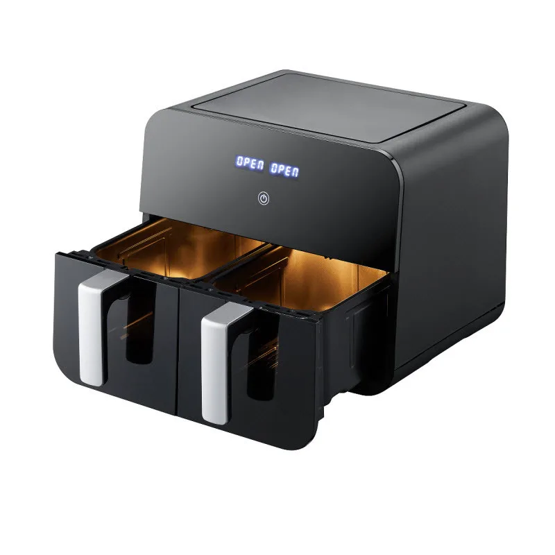 Factory Outlet Large Air Fryer Oven 9 Liter Double Pot Intelligent 2 in 1 Breakfast Air Fryer