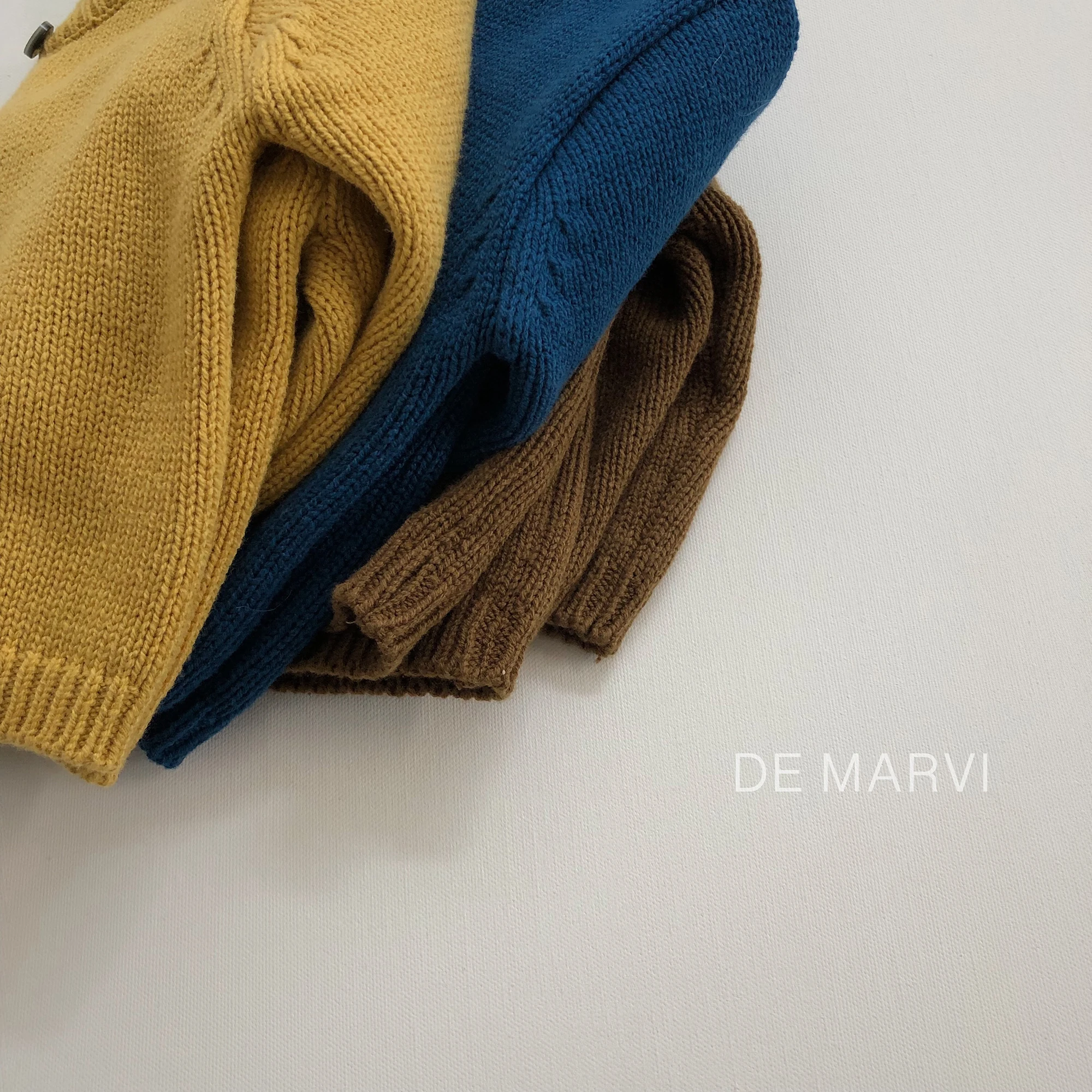 DE MARVI Knitted Cardigan Long Sleeve Baby Toddler Infant Sweater Cardigan MADE IN KOREA