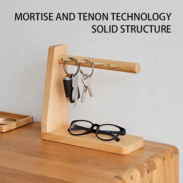 Luxury Trays Wooden Home Decor Multifunction Organizer For Entryway Key Rack Storage Tray