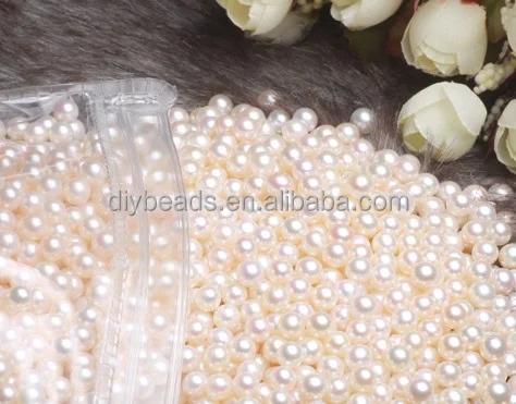 Wholesale high quality AAA Grade 1-8 mm natural round freshwater pearl half drilled for jewelry making findings