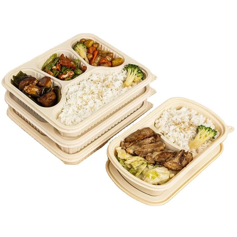 food meal corn starch packaging container rice dish package