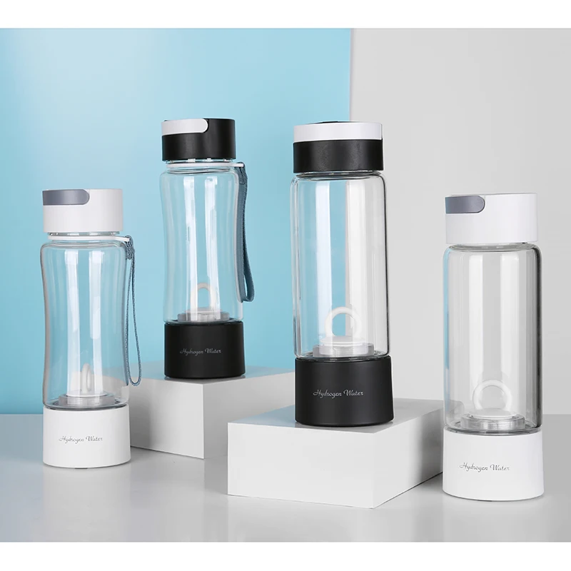 380ml tritan plastic Hydrogen water device with inhalation option from the lid