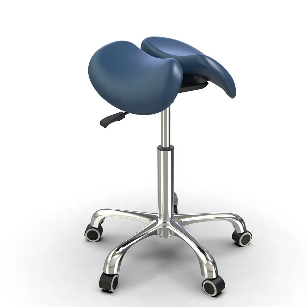 2021 hot selling PU Leather saddle dental chair dental saddle stool for Dentist Chair salon saddle stool chair with wheels