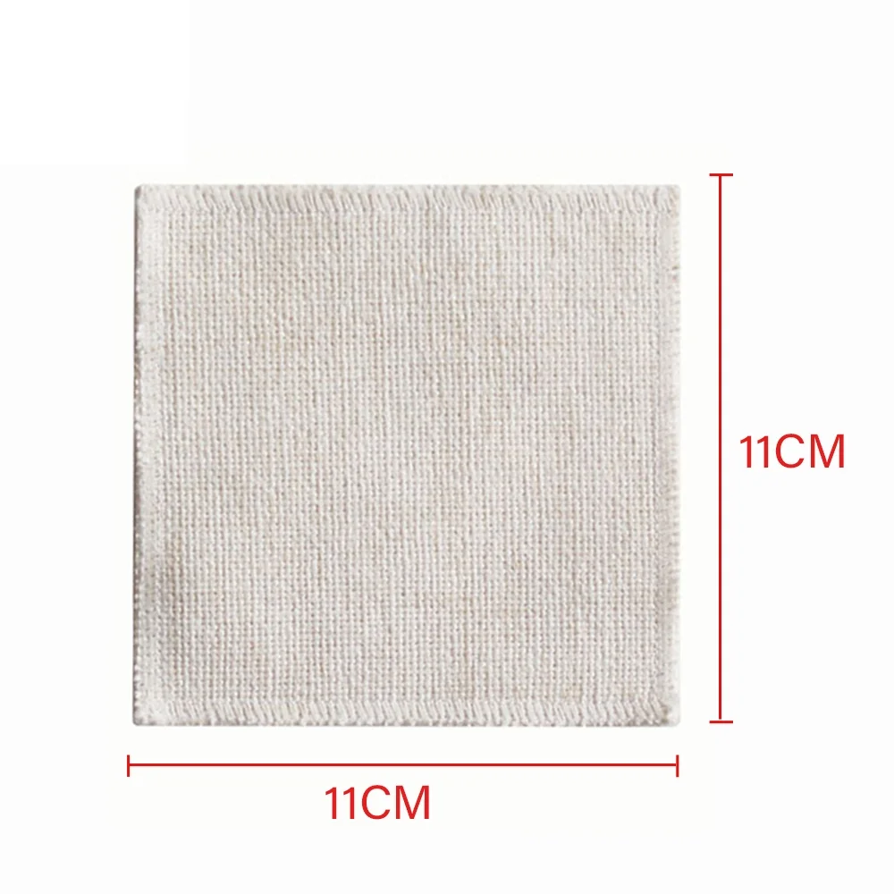 Prosub Wholesale 11*11cm Sublimation Linen Coaster Double Side Printing Square Round Cup Mug Mat Sublimation Blank Coasters