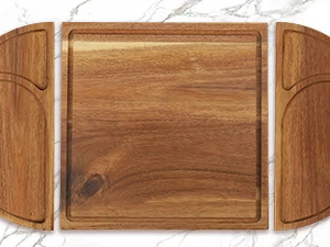 Extra Large Magnetic Charcuterie Board Cheese Board Set 3 Part Square & Round & Heart Shaped  Wooden Tray Serving Board Platter