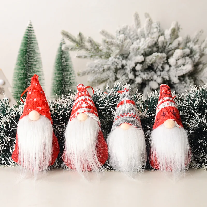 Christmas Toys No Face Dolls Funny Window Decoration Supplies Santa Clause Hat Toy Santa Doll New Year Gift Cartoon Christmas