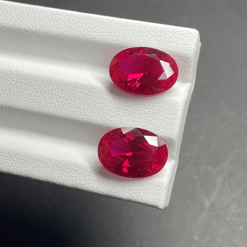 Red Corundum Stone Oval Cut 5# Corundum Ruby 4x6mm 13x18mm Gemstone Ruby Stone