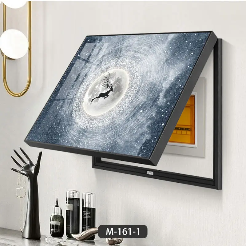 Modern living room electric meter decorative painting distribution box switch box light luxury electric meter box mural