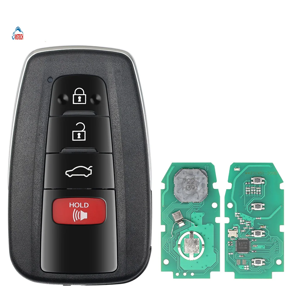 MS 3+1 Buttons Smart Car Remote Key FCCID HYQ14FBN 312-314MHZ with 4ACHIP for Toyota Corolla Vehicle Replacement Blank Fob