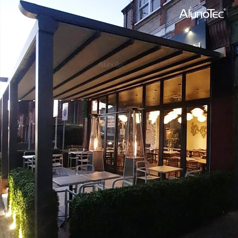House Wall Hanging PVC Fabric Aluminum Gazebo Louvre Pergola Patio Cover Retractable Roof Awnings Canopy Roofs