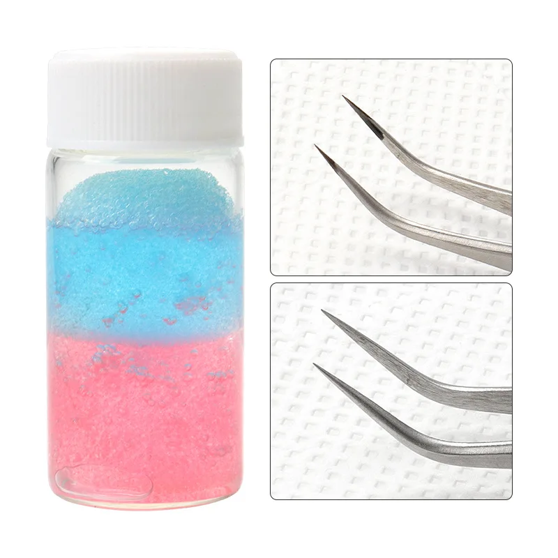 Eyelash Extensions Tweezers Cleaner Ball Lash Tools Lash Tweezers Cleaner With Sponge Ball