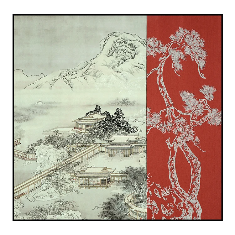 embroidery Modern light luxury style painting of birds decorative painting traditional chinese painting horse wall art