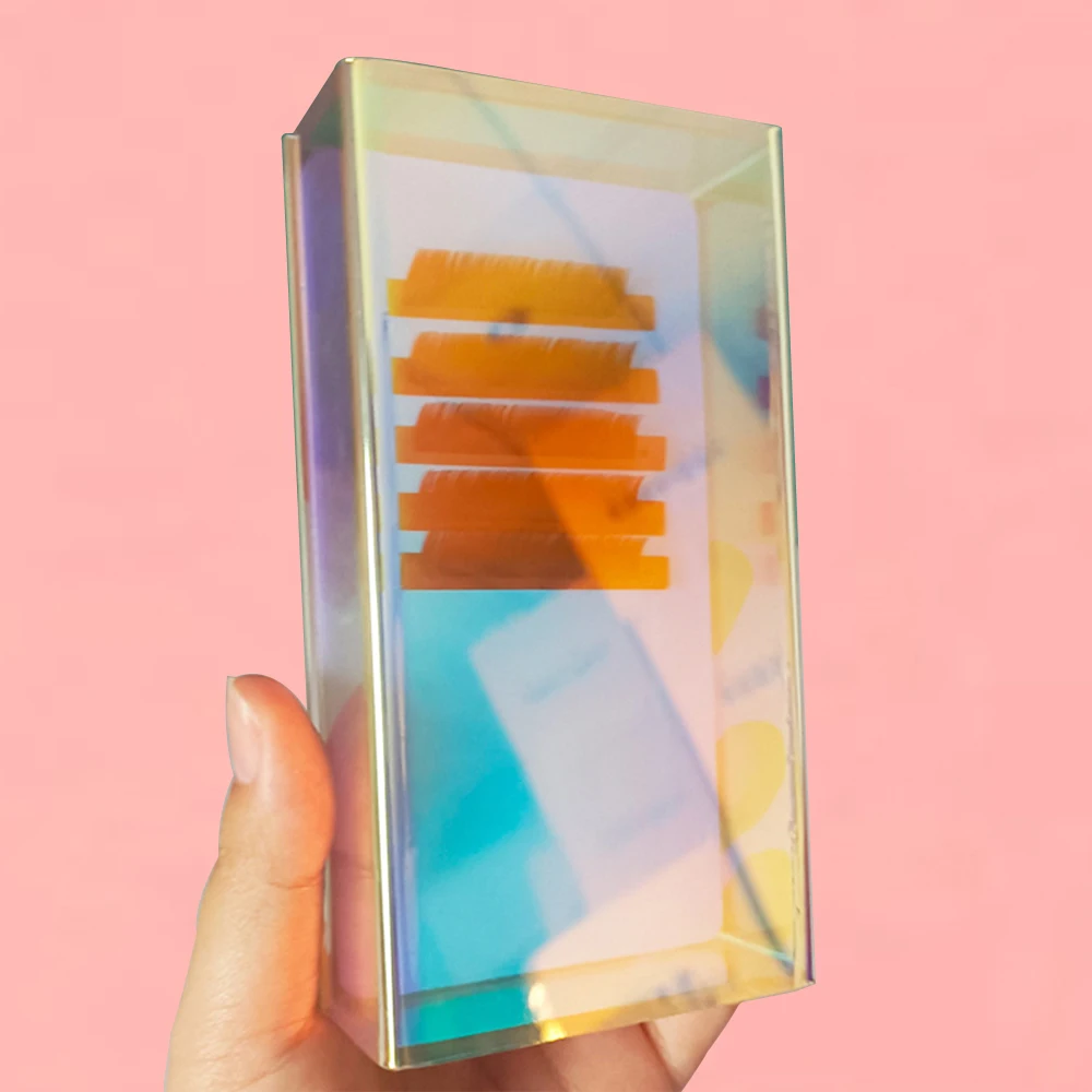 Custom Cloud Eye Lash Acrylic Pallet Iridescent Lash Supplies Gradient Holder Butterfly Bubble Tea Magnet Halloween Lash Tiles