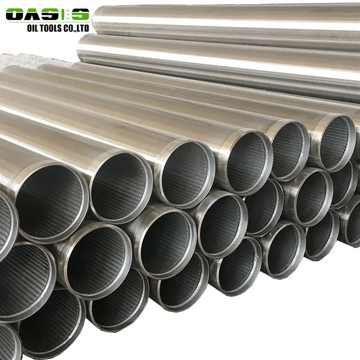 SS304/304L/316/316L Johnson Wedge Wire Screen/sand control Continuous Slot Well Screen Mesh for Water Well Filter