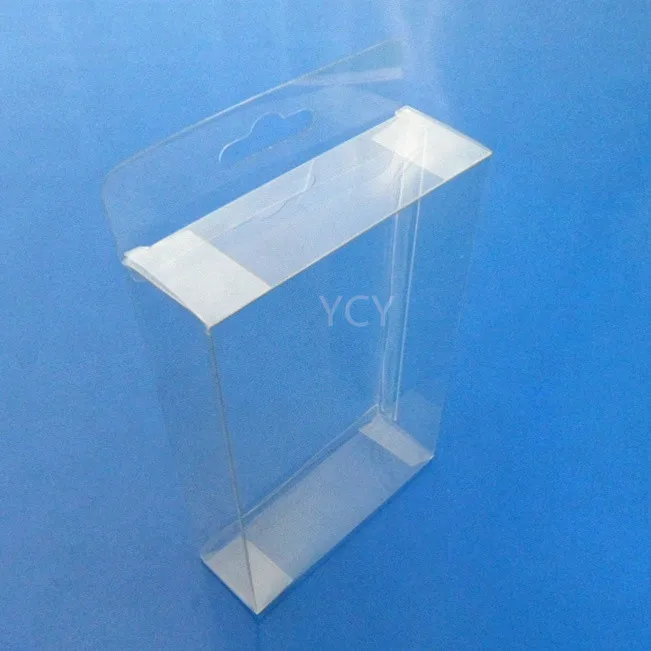 clear transparent hanging pvc custom plastic folding boxes for packaging
