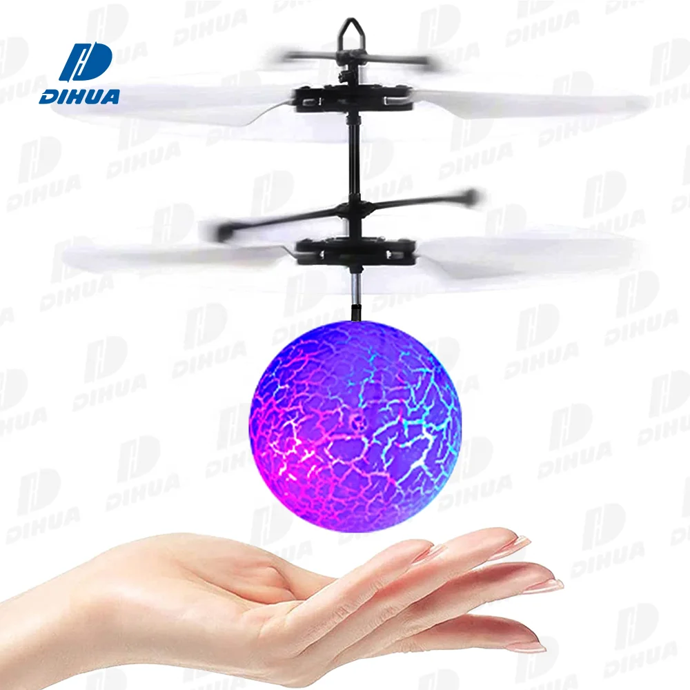 Flying Ball Toys LED RC Toy for Kids Rechargeable Light Up Mini Drone Infrared Induction Helicopter Remote Controller