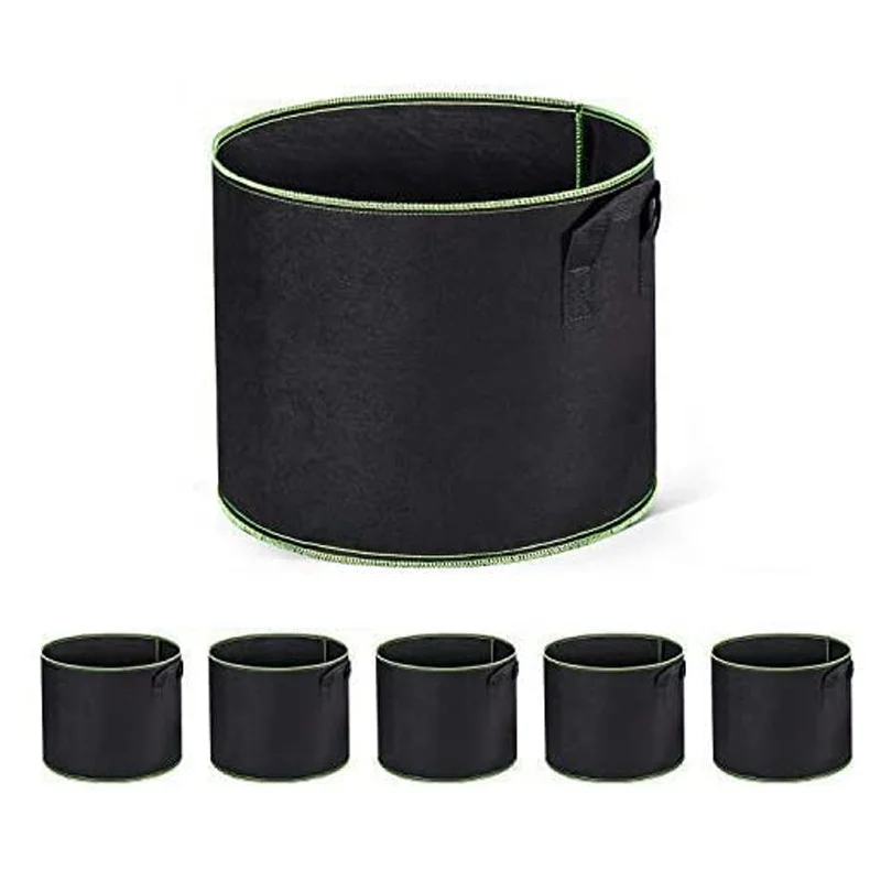 3 5 7 10 15 20 25 30 100 Gallon Non Woven Planter Grow Bags Aeration Fabric Pots Garden felt grow bags