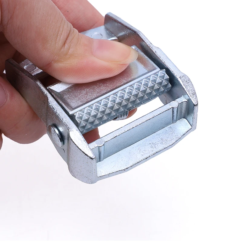 38mm Heavy Duty Metal Black Ratchet Trimming Clip Belt Cam Buckle