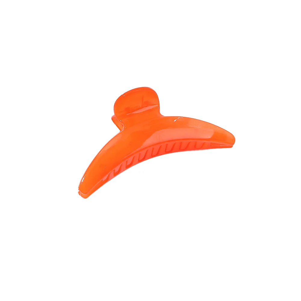Amazon hot sale 11cm crescent shaped hairpin shark clip headdress Candy colored jelly grips for women