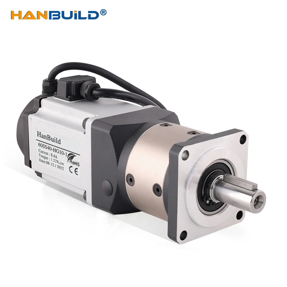 HanBuild servo motor High precision planetary reducer 0.4kw 1.3N.m 60SS40-HG10-1 ASD240 drive gearbox ac Servo Motor drive 400W
