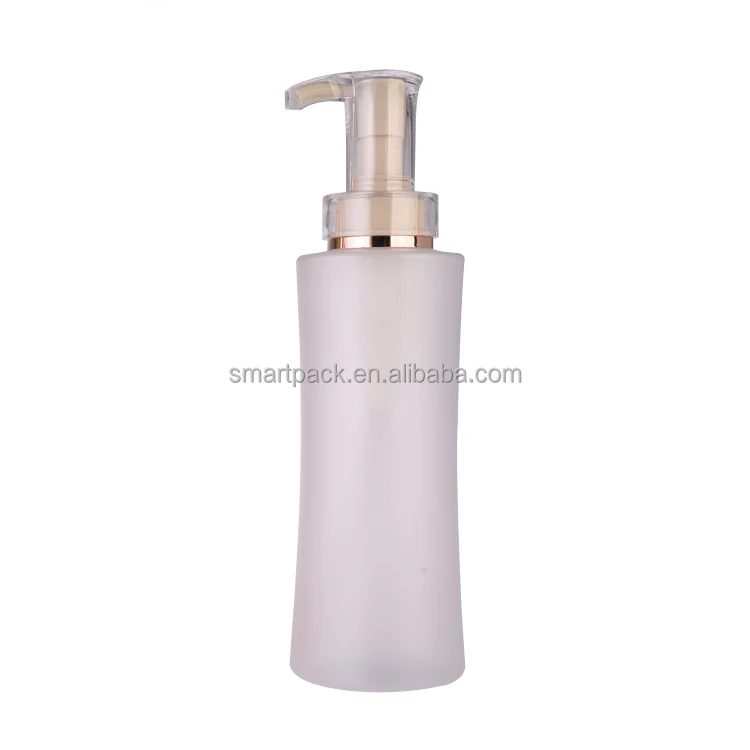 Plastic Shampoo Bottle Eco Friendly Empty 500ml White Screen Printing Pet PUMP Sprayer Beauty Packaging with Gold Pump