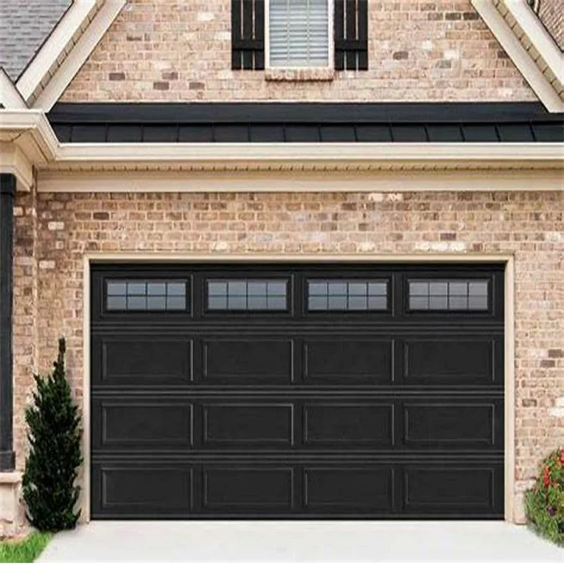 Prima Villa Luxury 16 Ft Foot Clear Frosted Full View Aluminum Automatic Double Modern Insulated Glass Garage Door For Sale
