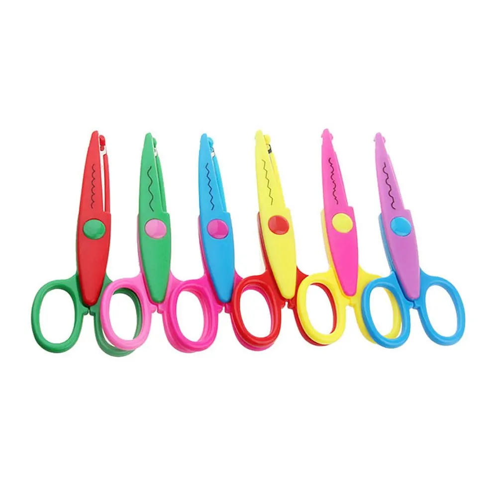 Kids DIY Safety Art Scissors Creative Crafts Scissors Paper Scrapbooking Decorative Wave Lace Edge Cutters