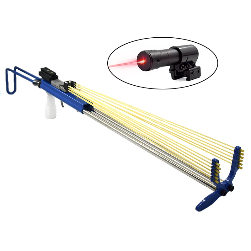 PIAOYU Hunting Metal Slingshot 12 Strands Of Rubber Band Outdoor Shooting Powerful Slingshot