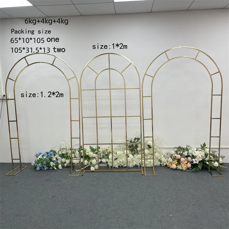 Hot Sell Wedding Backdrop gold wedding arch frame stand wall backdrop arches for weddings