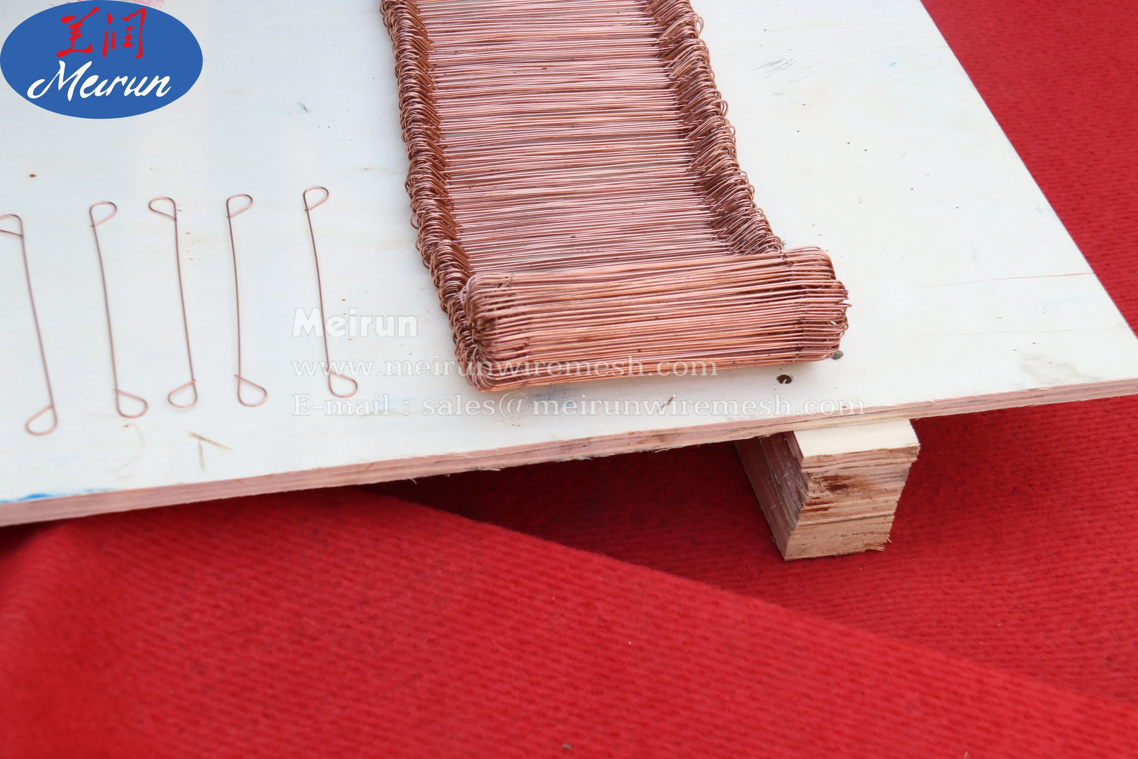 Double loop tie wire and wire twister Rebar Tie Wire Fitting for Automatic Rebar Tying Machine