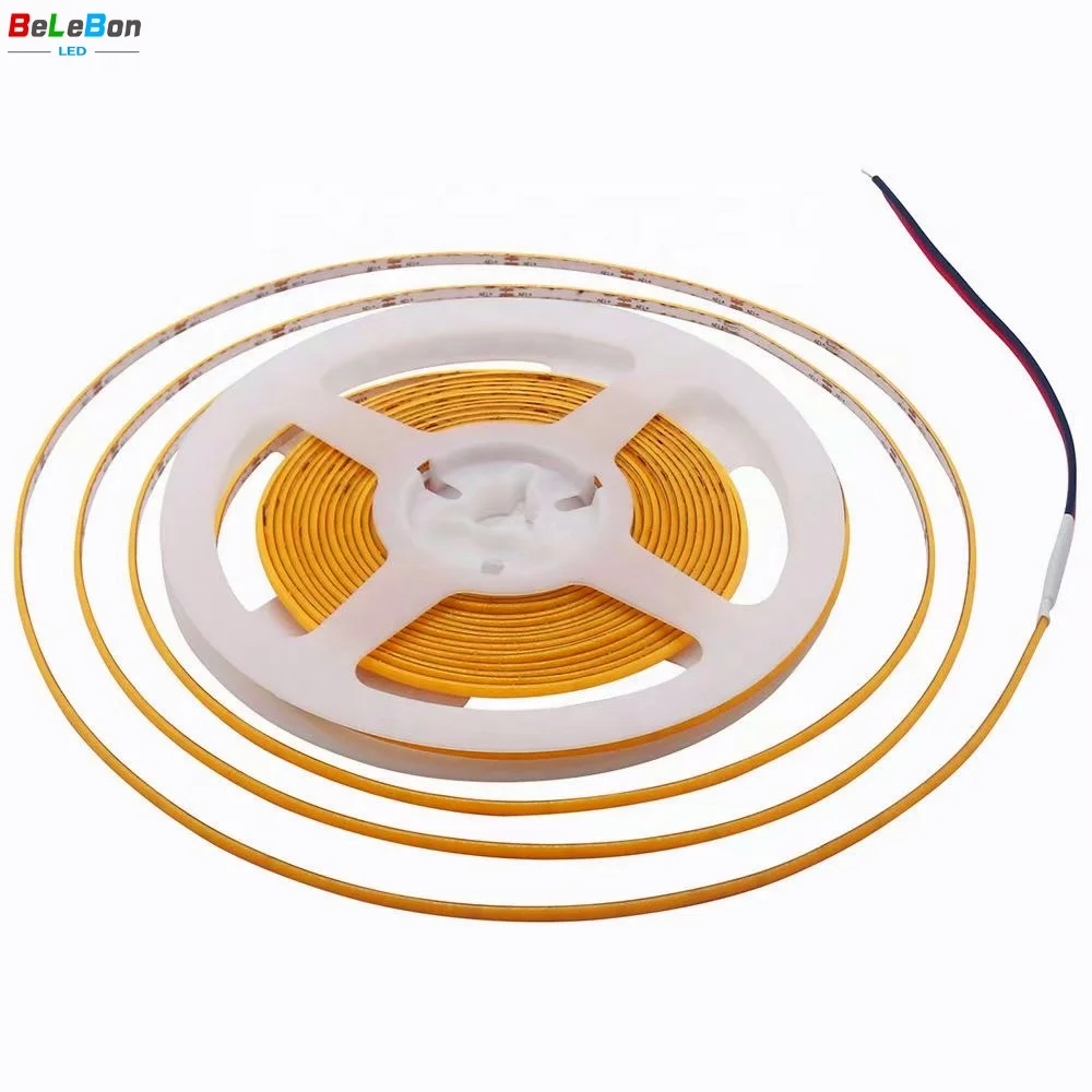 DC 5V 12V 24V 2.7mm 3mm 4mm 5mm 6mm 8mm 10mm USB dotless super thin mini white red green ice blue yellow orange COB led strip