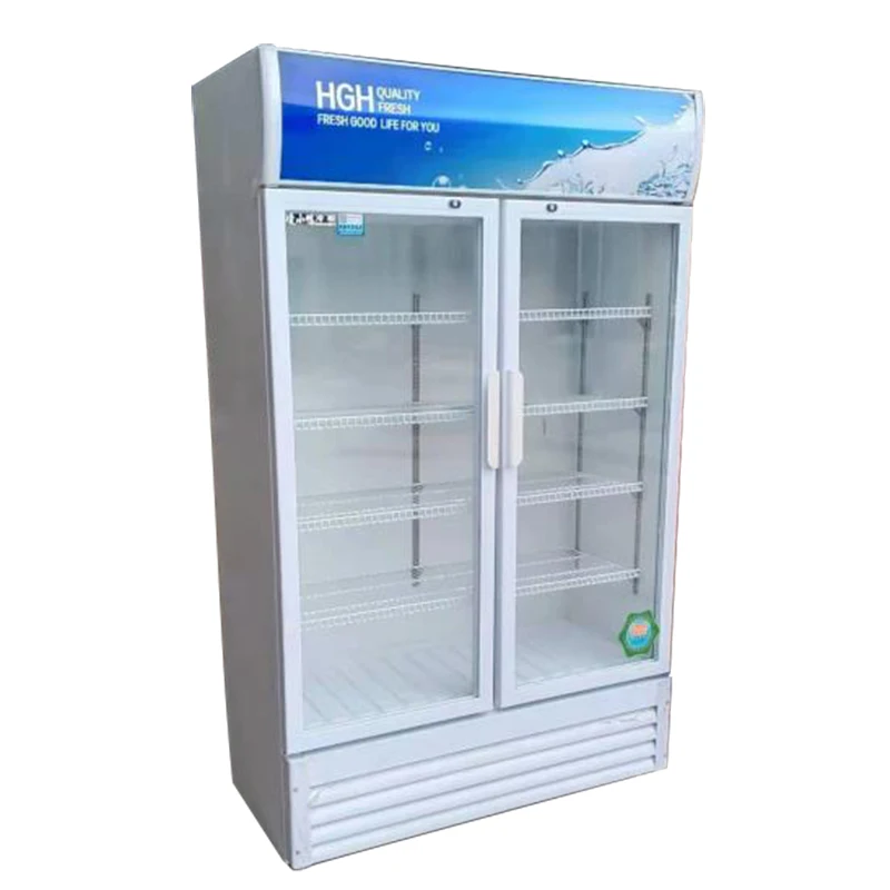 supermarket cold drink  beer Glass display showcase upright beverage refrigerator beverage fridge beverage cooler