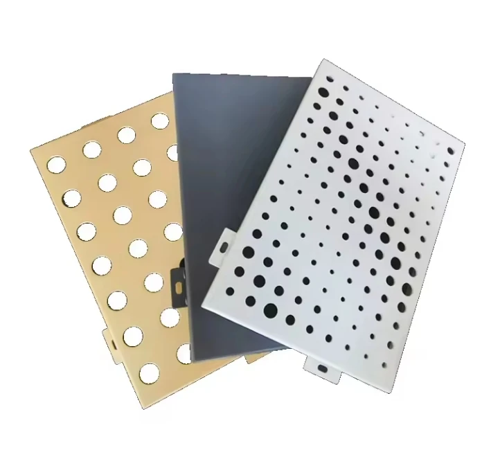 Free sample Aluminum perforated panel decorative metal building facade board
