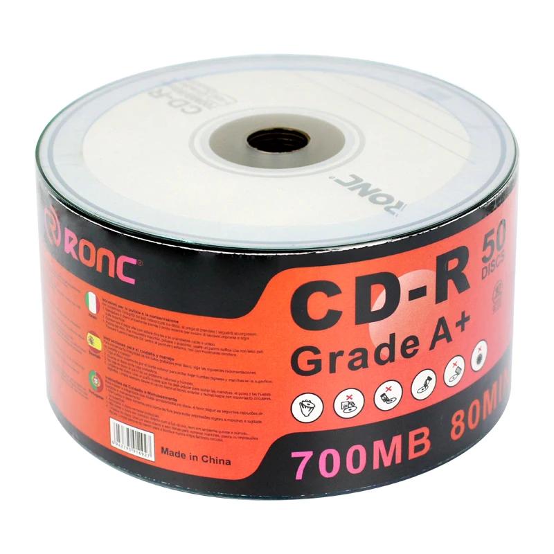 RONC Factory Wholesale Recordable Empty CD Music 700 MB Printable Blank Disc CD-R Disk