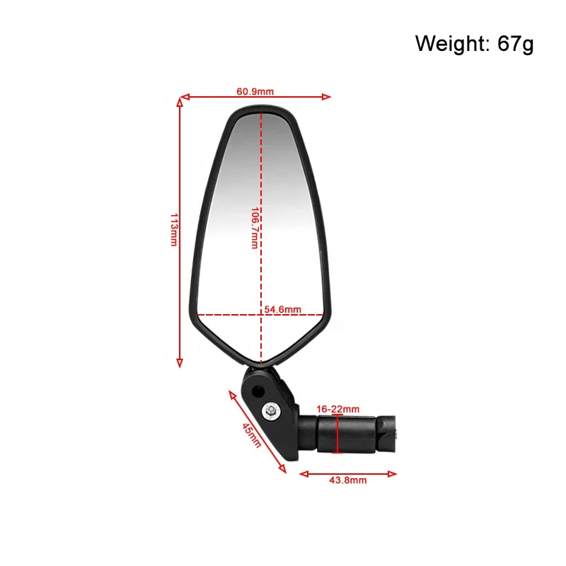 Guaranteed Safe Mountain Road Bike Rotatable Mirror Adjustable  Outdoor Bicycle Rearview Mirror Riding Equipment Bike Mirror