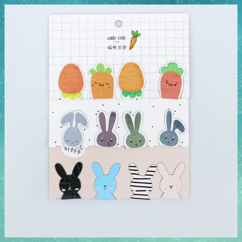 Kawaii Oreo Cat Magnetic Bookmarks Books Marker of Page Stationery School Office Supply Student