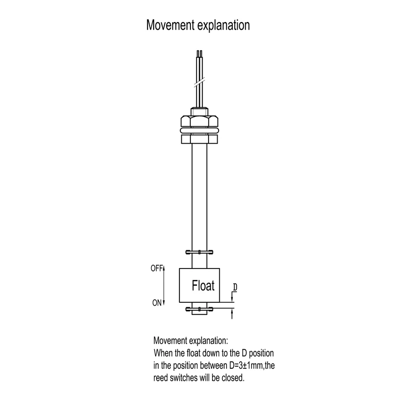 MR0885-P Electrical PP  Plastic Ball Magnetic Vertical Water Float Level Sensor For Oil Pump