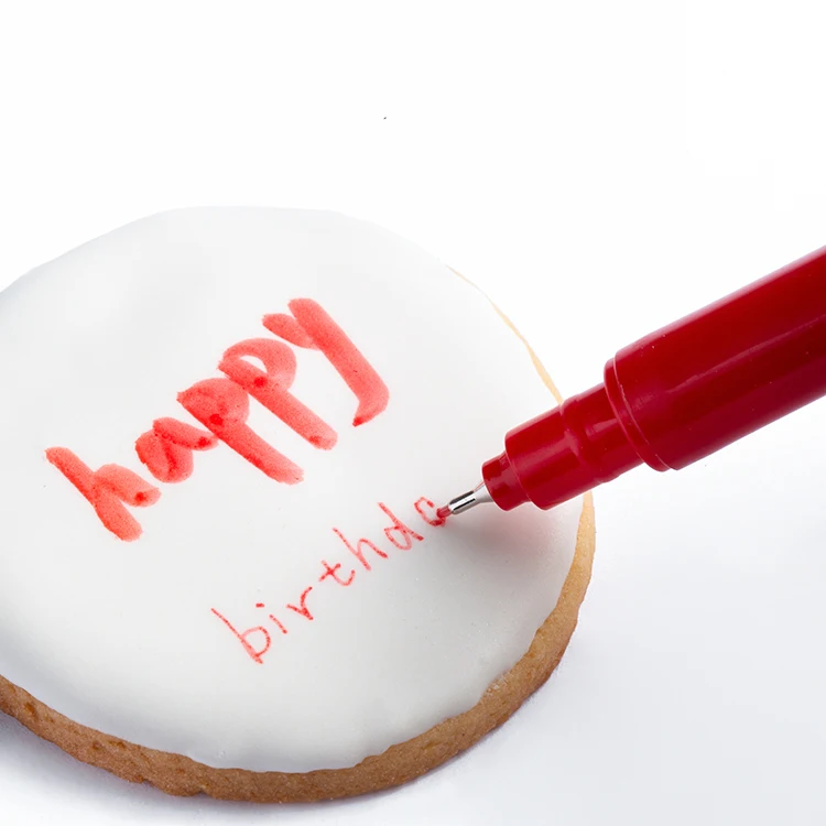 Оптовые рекламные украшения съедобные продукты окраски маркировки ручка