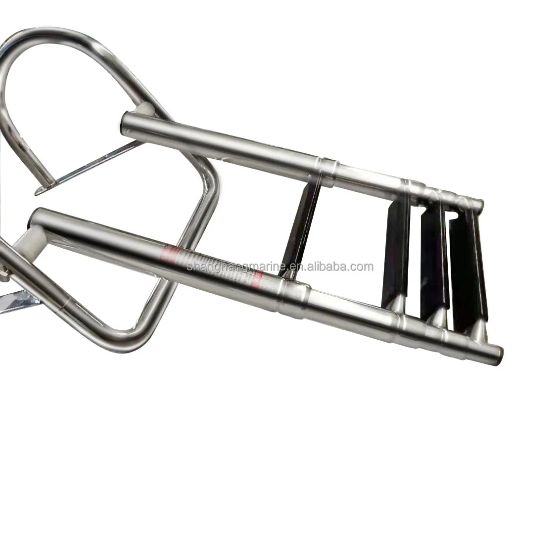 Shanghang Stainless Steel Telescoping 3/4 Steps  Marine Folding Adjustable Boat Swimming Dive Ladder