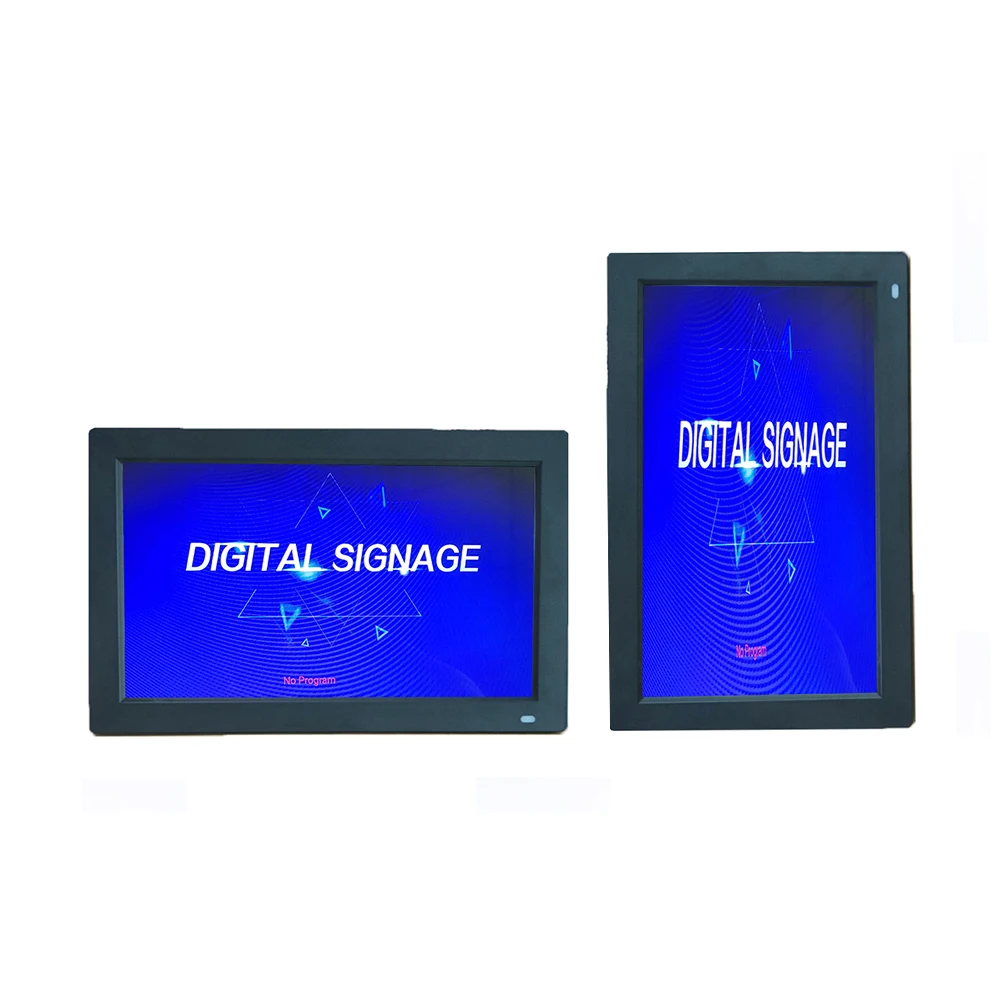 Small size android advertising display indoor video picture loop playback horizontal vertical display 13.3 inch digital signage